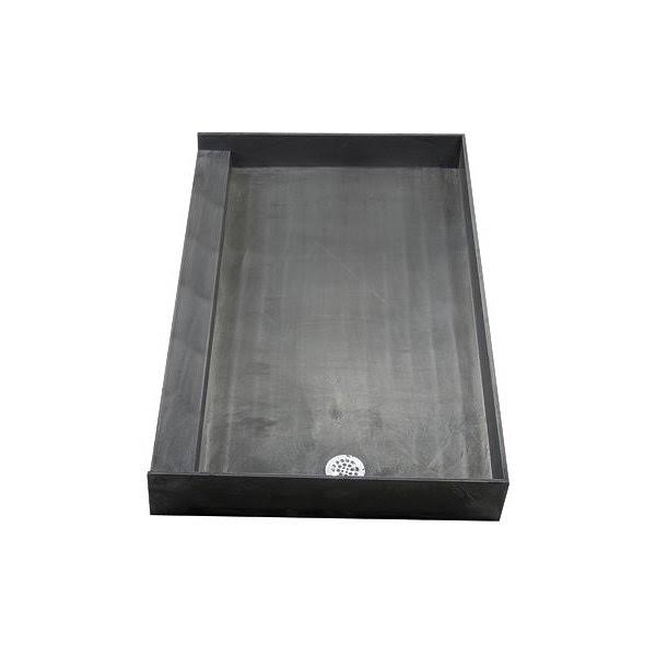 Single Curb Shower Pan with Right Drain X21802