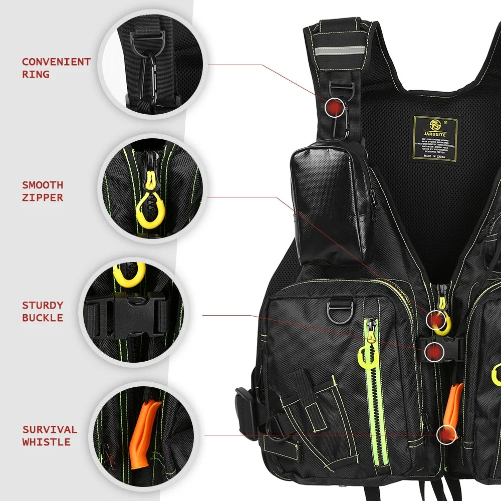 Fishing Floatation Vest with Multiple Pockets C970373