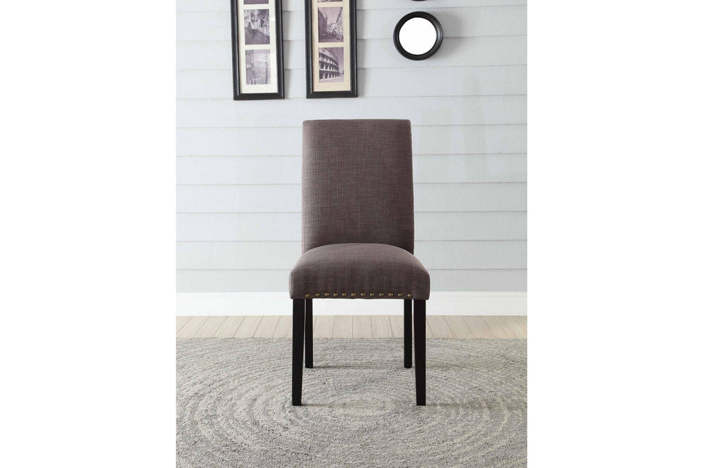 Stone Gray Linen Side Chair Set of 2 S5625