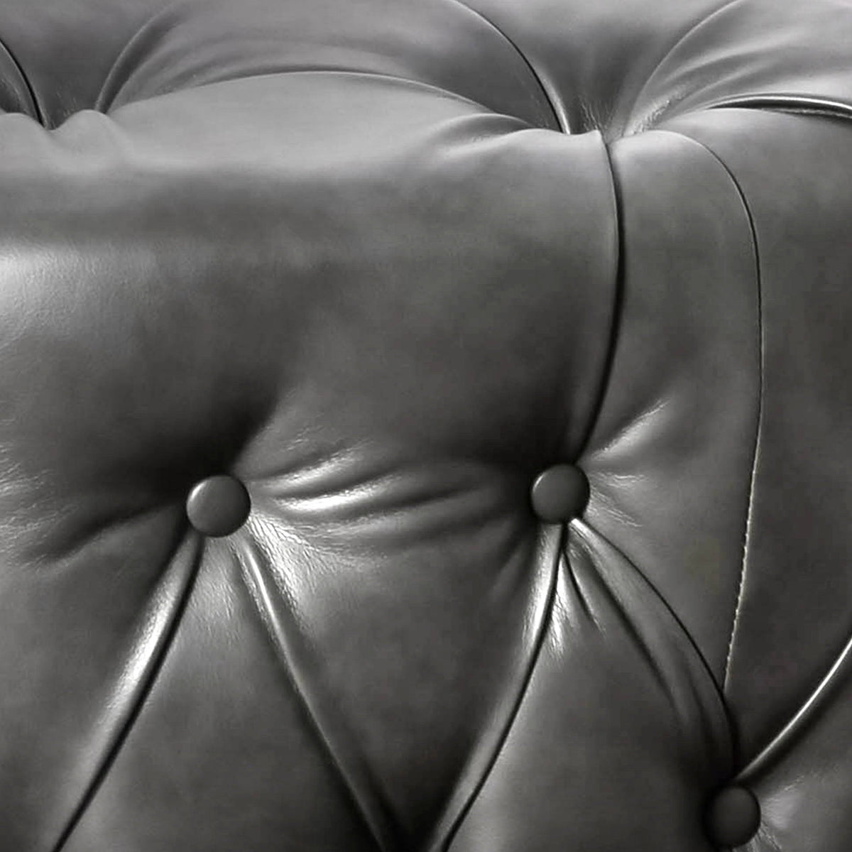 White Round Bonded Leather Ottoman Z45502
