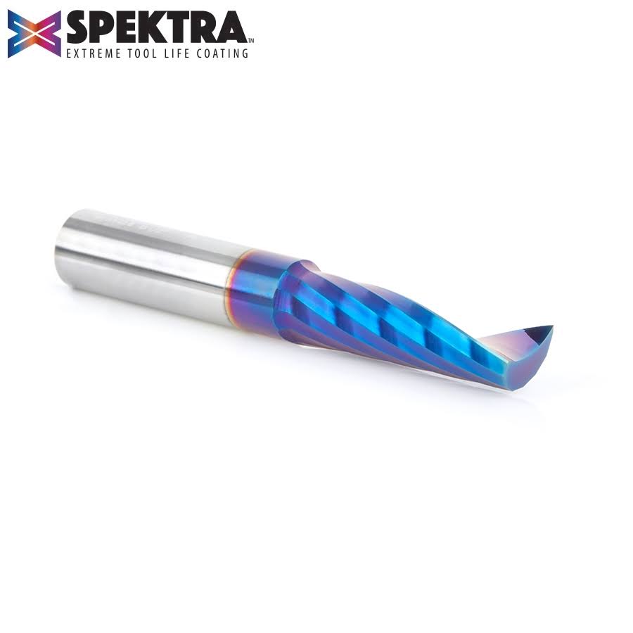 Solid Carbide CNC Spiral Flute Plastic Cutting 1/2 Dia x 1-5/8 x 1/2 inch Sh U201