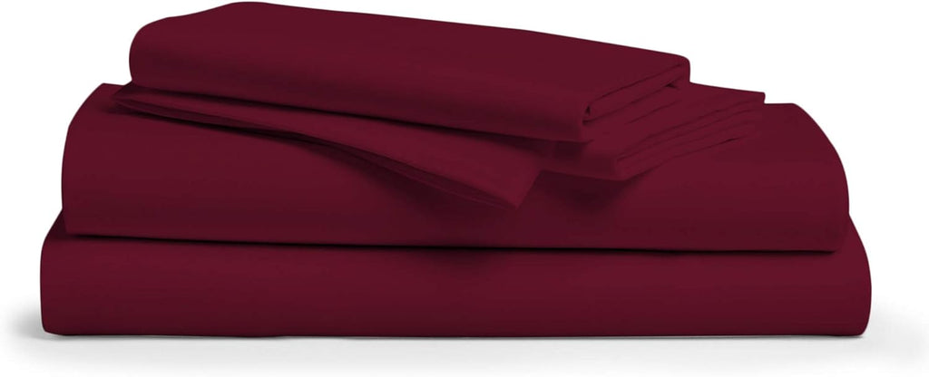 White 100% Egyptian Cotton Sheet Set, 4 Piece, California King, Deep Pocket I2064