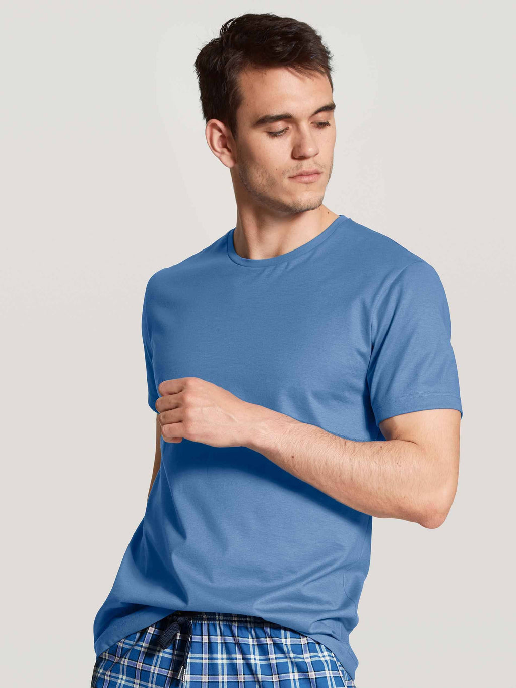 Blue XL Short-Sleeve Lounge Shirt H659202