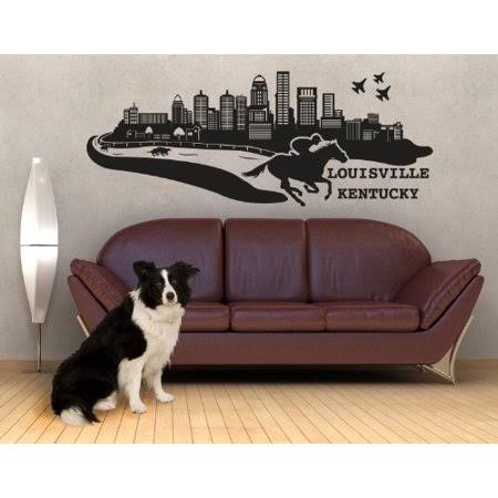 Silver 79in x 31in Cityscape Wall Decal Q738025