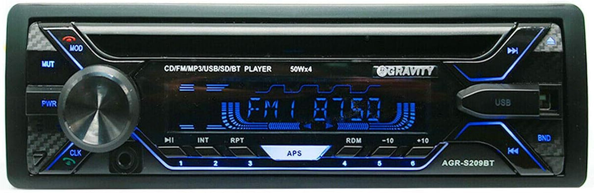 Car Audio Receiver with Bluetooth, FM Receiver, Infrared Remote Control, Pack of 2 P7617