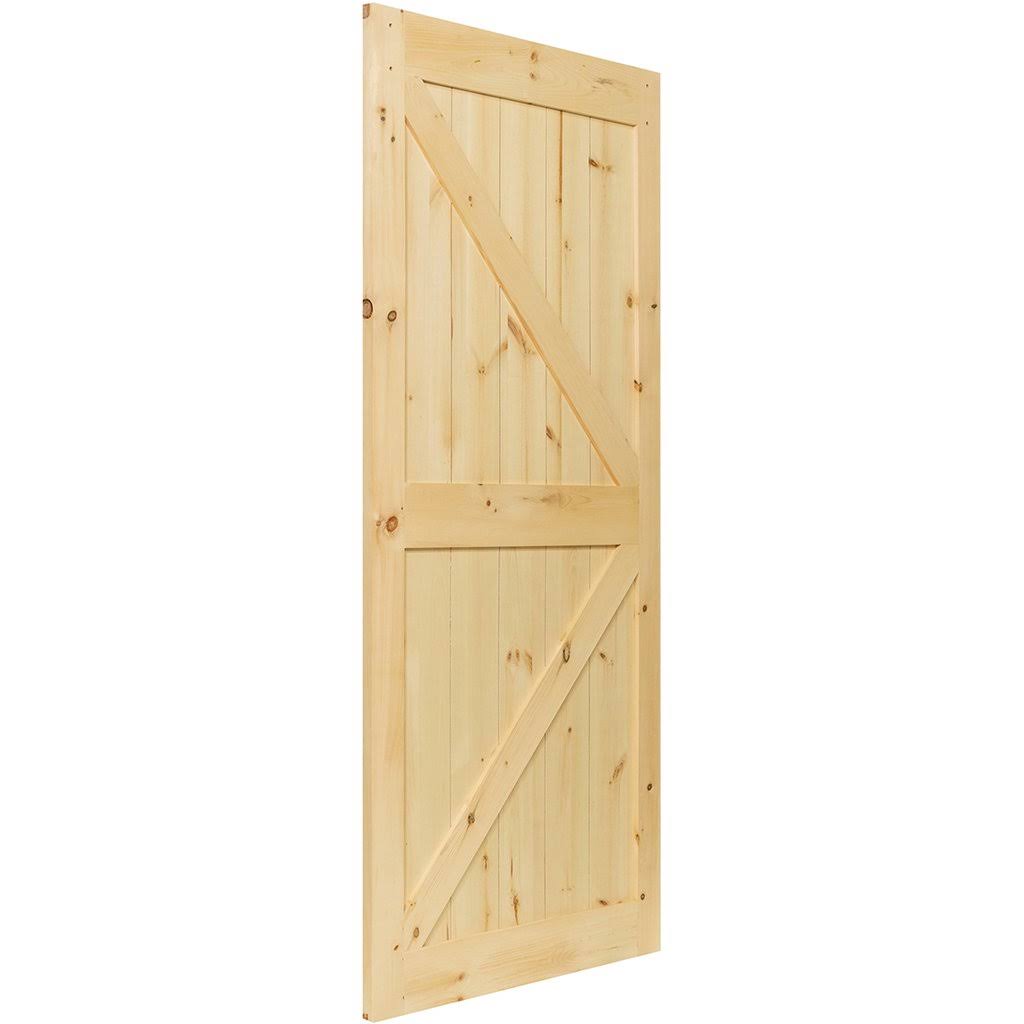 Solid Pine Unfinished Barn Door Slab F70132