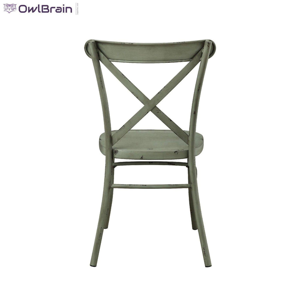 Distressed Green Dining Chair, Set of 2 B5329
