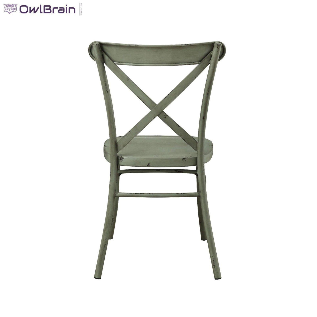 Distressed Green Dining Chair, Set of 2 B5329