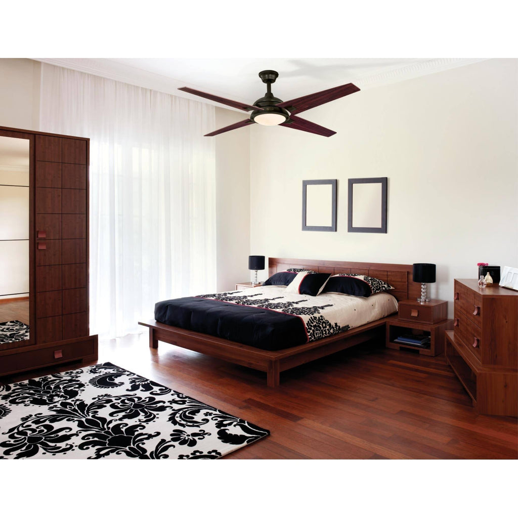 52 inch Oil Rubbed Bronze Ceiling Fan with Light Kit Y407196