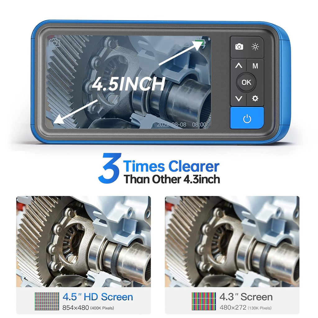 5.5mm Endoscope Borescope Inspection Camera with 4.5inch Screen N858