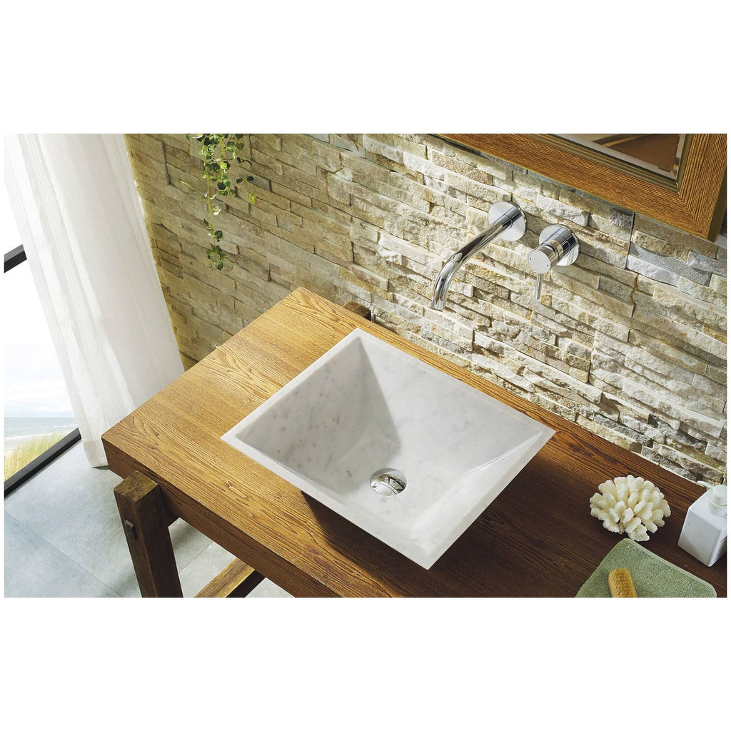 Bianco Carrara Marble Vessel Bathroom Sink I7598