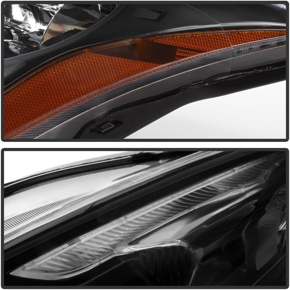 Black Housing Halogen Headlights for 2010-2012 Nissan Altima 4Dr Sedan D944