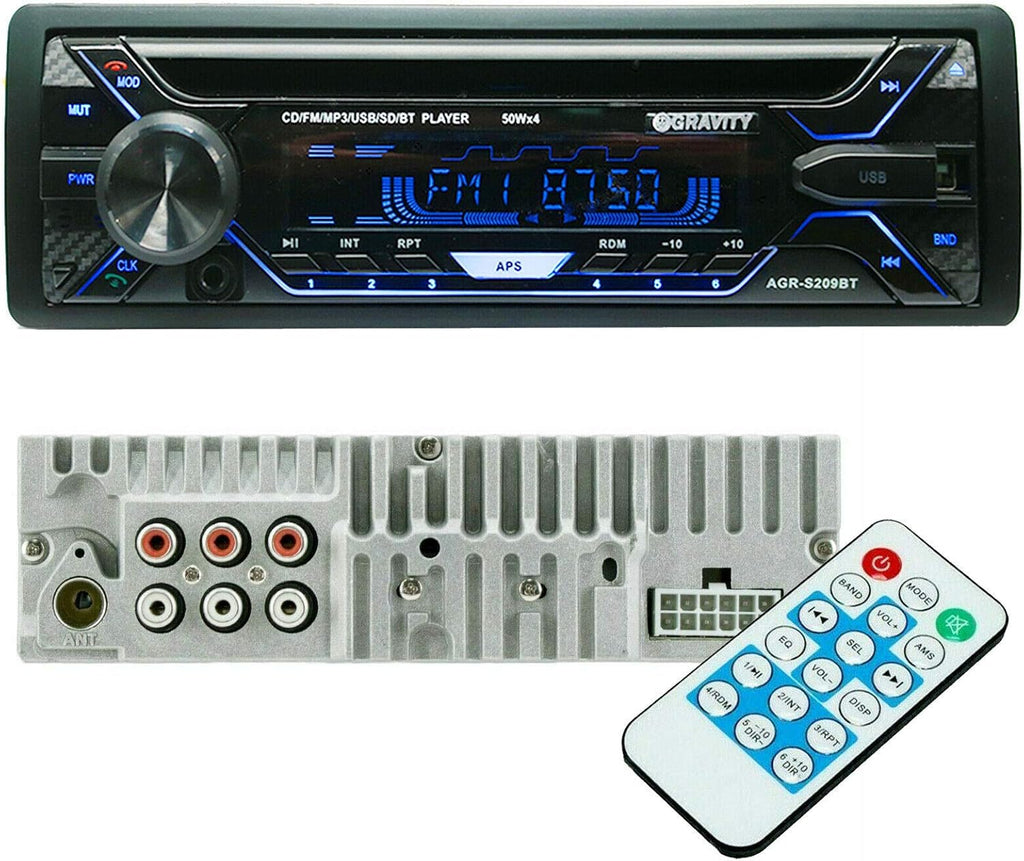 Car Audio Receiver with Bluetooth, FM Receiver, Infrared Remote Control, Pack of 2 P7617
