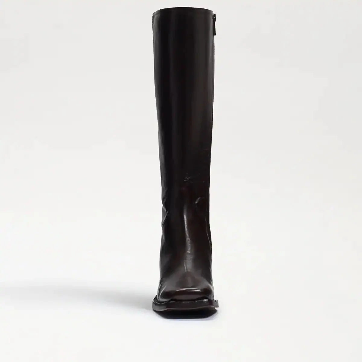 Dark Brown Washed Leather Square Toe Western Boot G55810