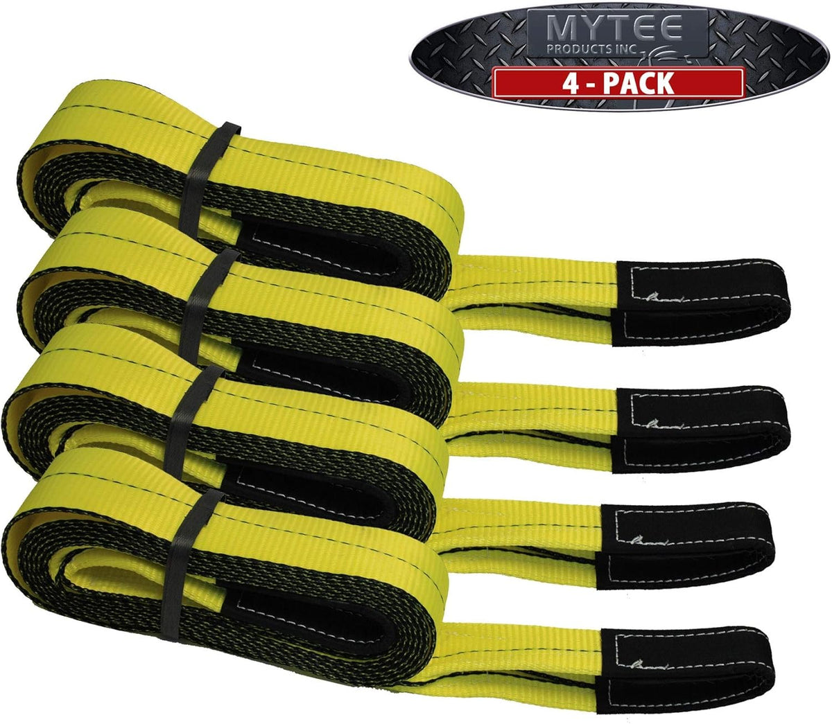 4 Pack 3" x 20' Heavy Duty Recovery Tow Strap 24,000 lbs Break Strength Q1211