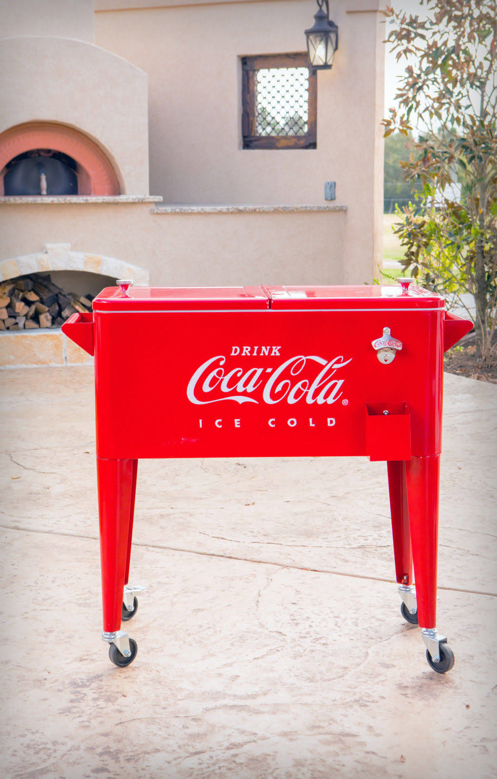 80 Qt. Embossed Coca-Cola Cooler E2203