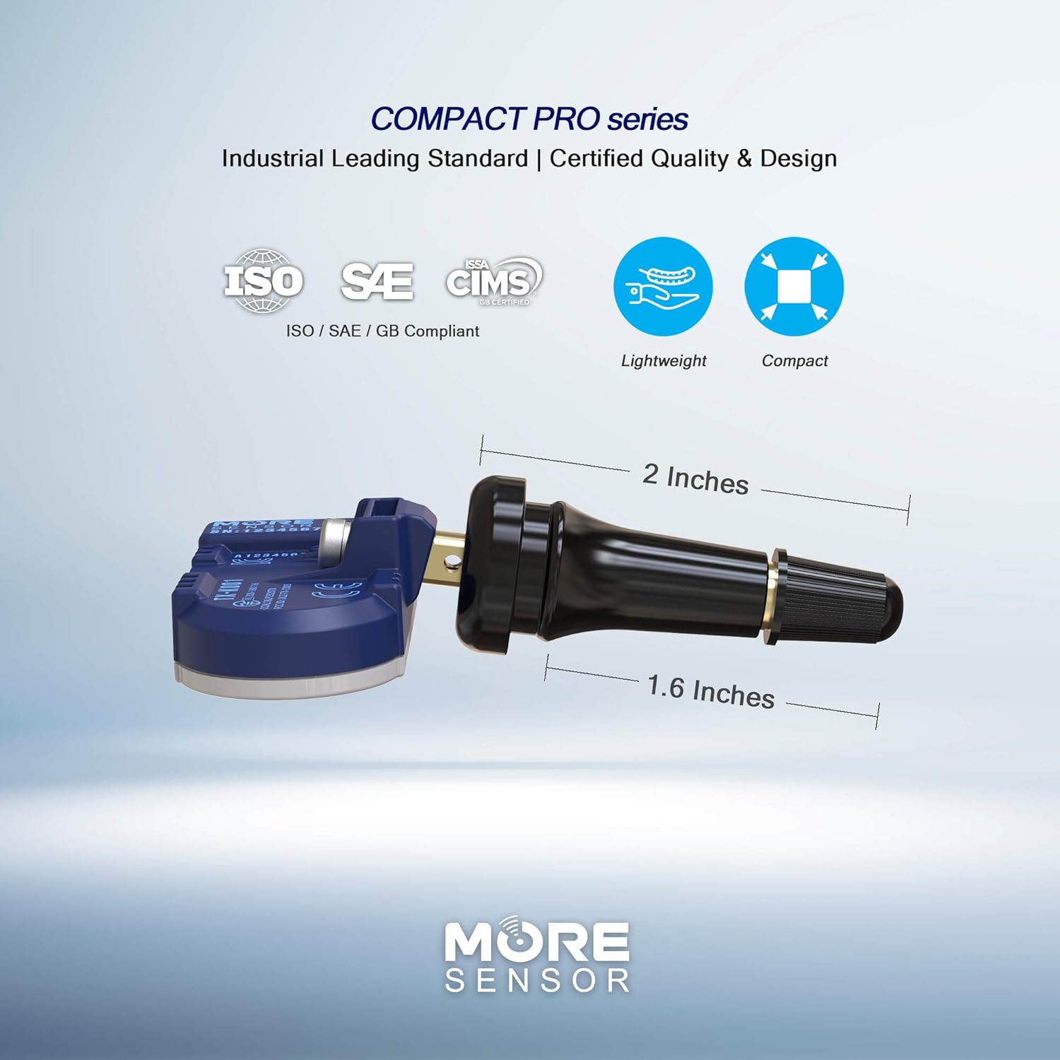 Compact 315MHz TPMS Tire Pressure Sensor 4-Pack with Rubber Valve Stem S33281