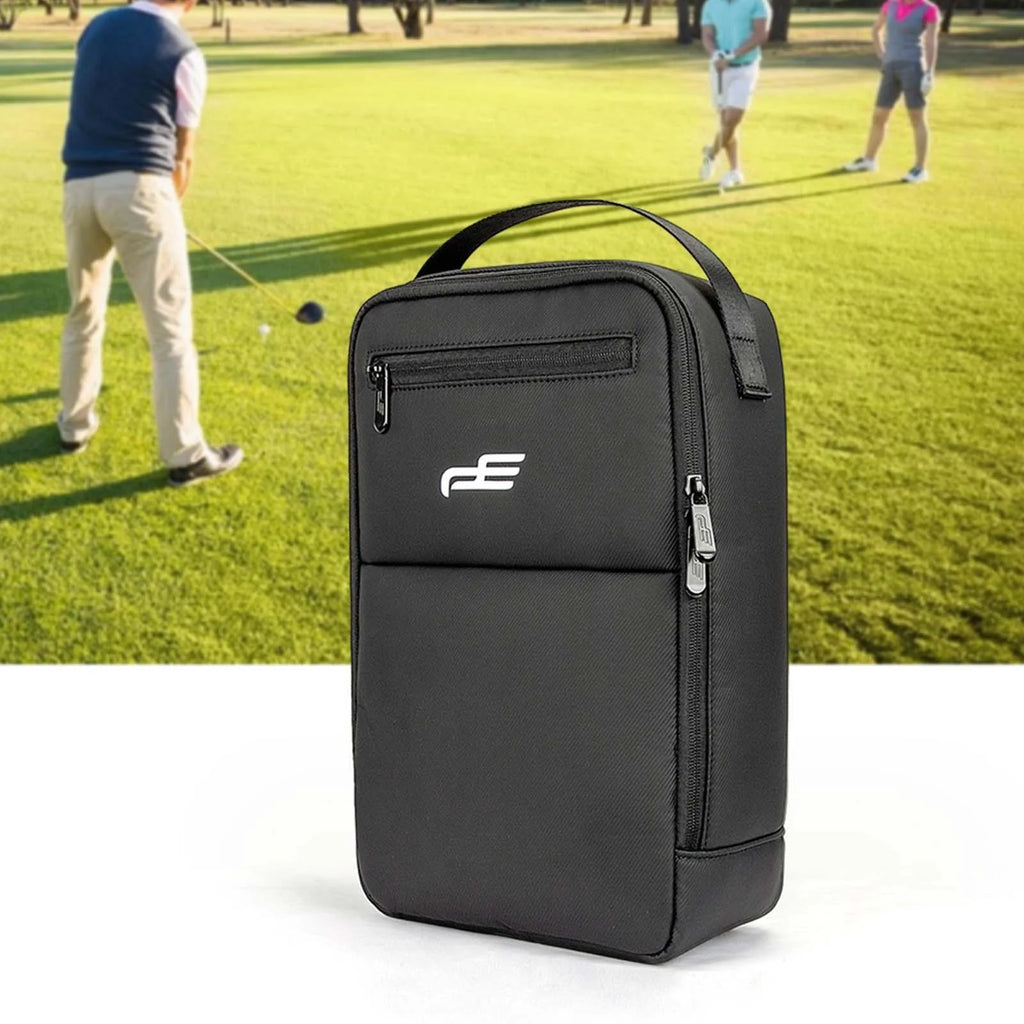 Black Zippered Golf Shoe Storage Bag T9077