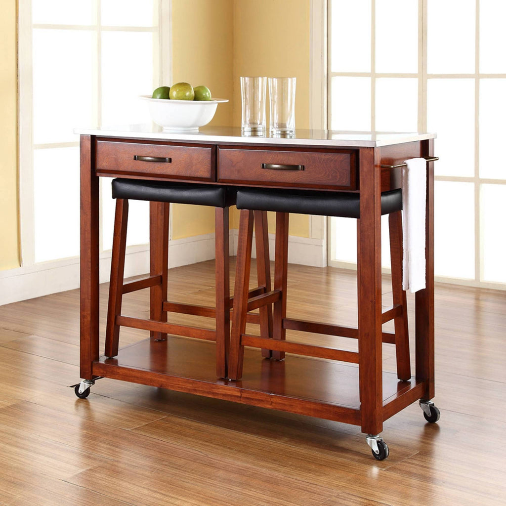 Stainless Steel Top Cherry Kitchen Cart H973
