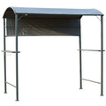 7 ft. x 4.5 ft. Patio BBQ Grill Canopy Gazebo Tent with Side Awning K134179