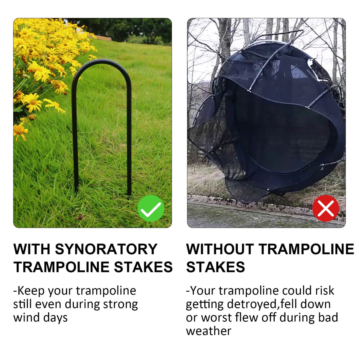8 Pcs Heavy Duty Trampoline Ground Anchor Y69100