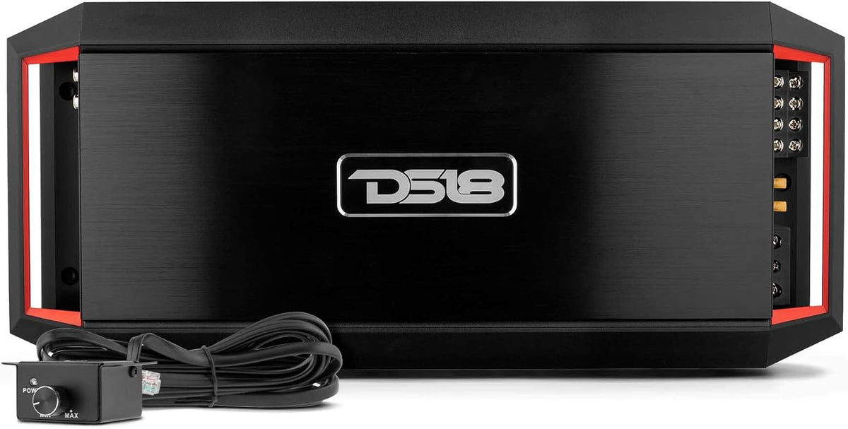 4-Channel 1600w Peak Car Amplifier with Remote Subwoofer Control D7508