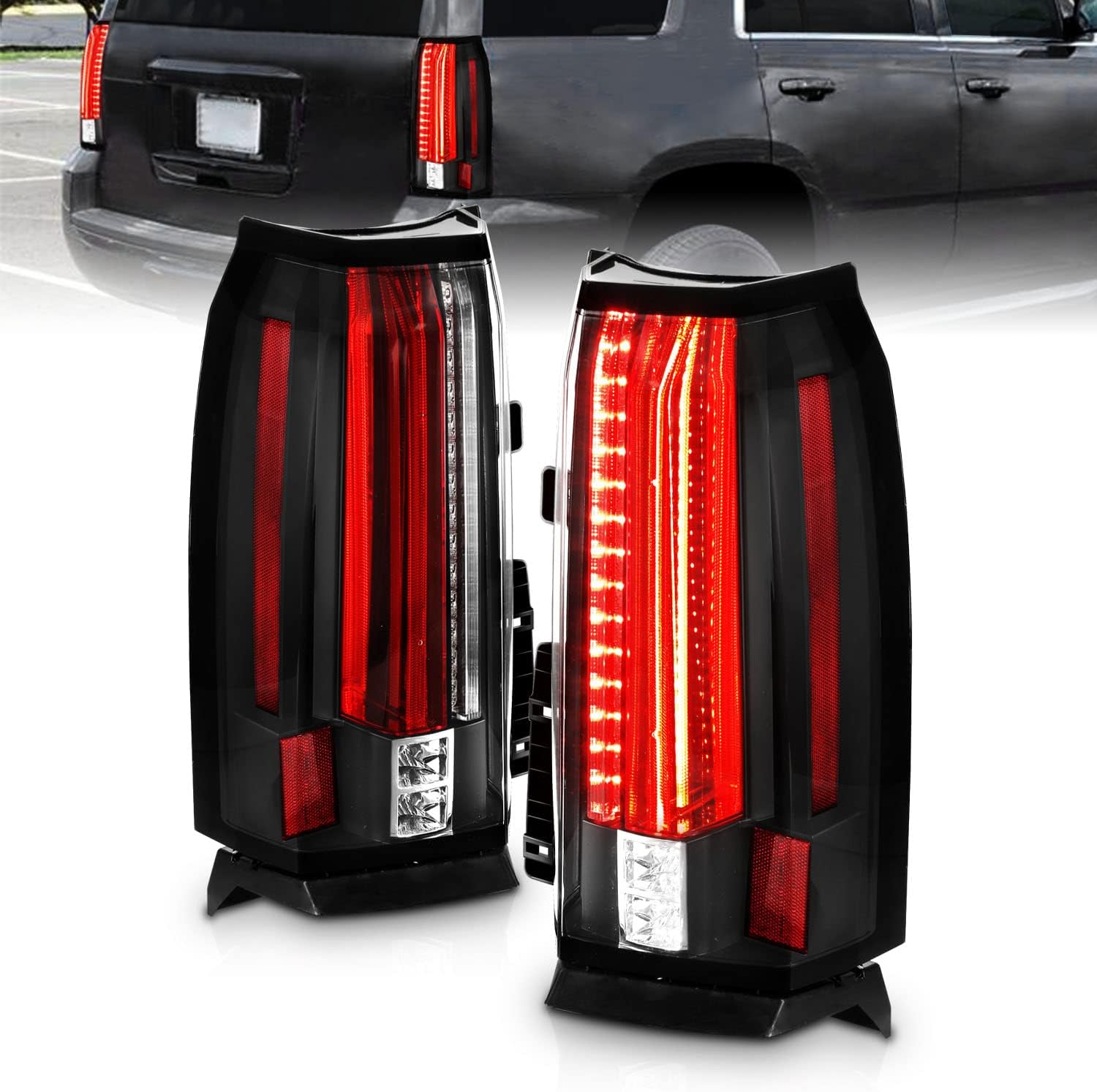 Black LED Parking Light Bar Brake and Reverse Tail Lights K3213