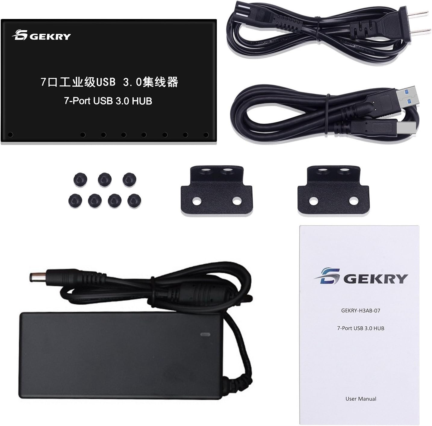 7-Port Powered USB 3.0 Hub with AC Adapter M671200