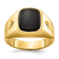 Black Onyx Diamond Ring X9153