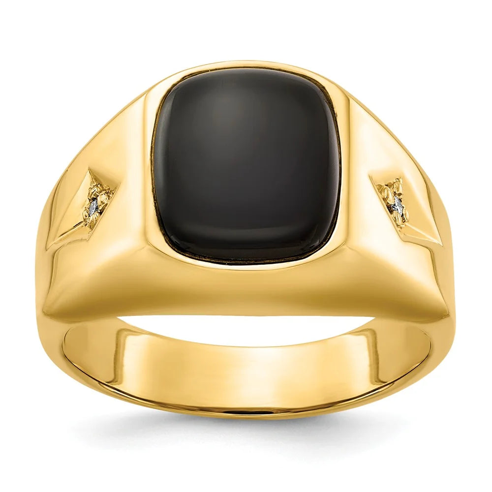 Black Onyx Diamond Ring X9153
