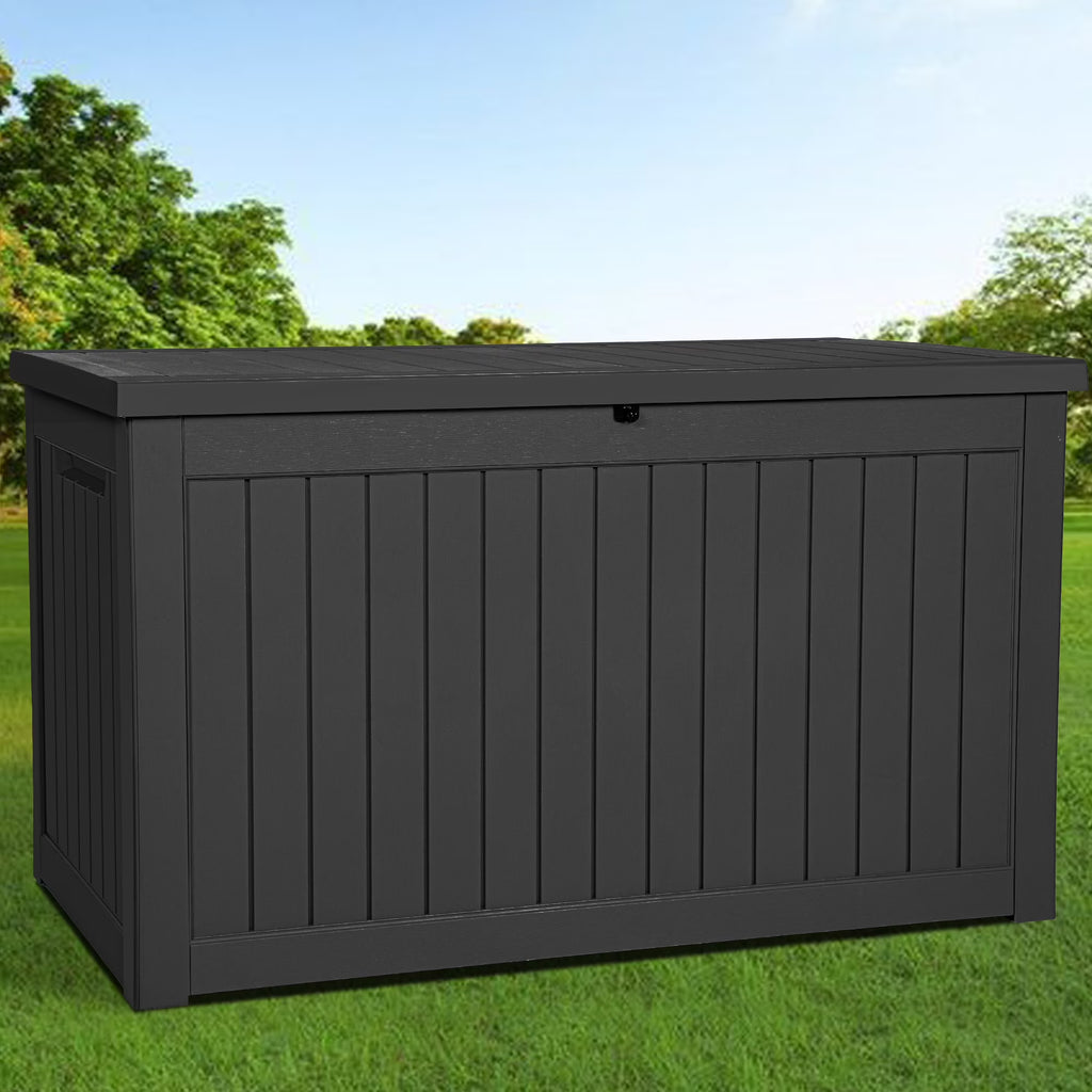 230 Gallon Outdoor Storage Deck Box, Lockable, Black F7148