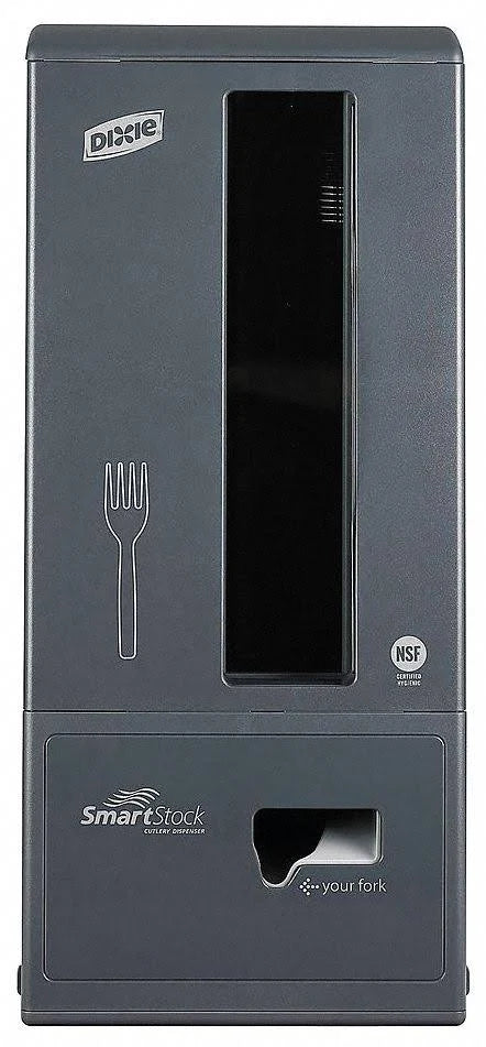 Fork Cutlery Dispenser, Gray, Capacity 160 A842925