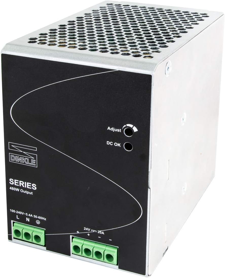 24V DC 120W 5A DIN-Rail Power Supply, Pack of 2 V68009