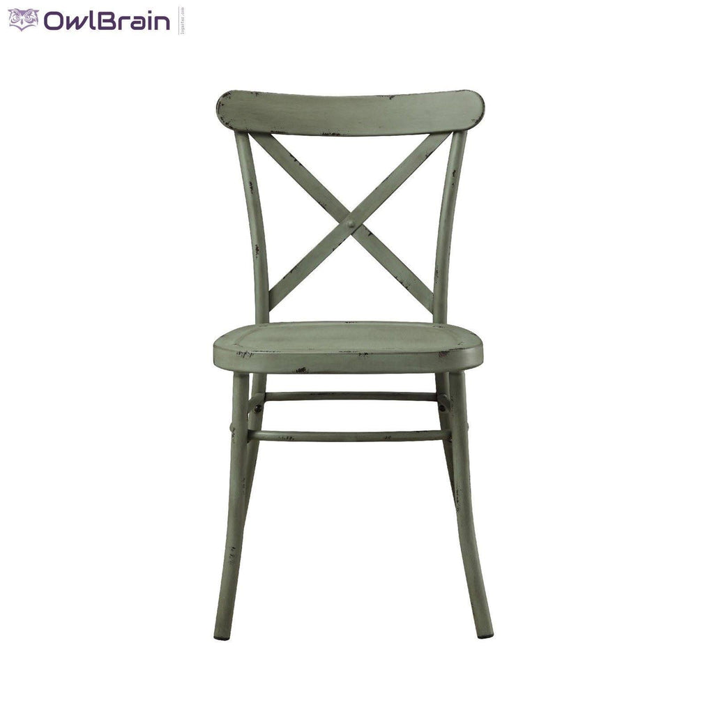 Distressed Green Dining Chair, Set of 2 B5329