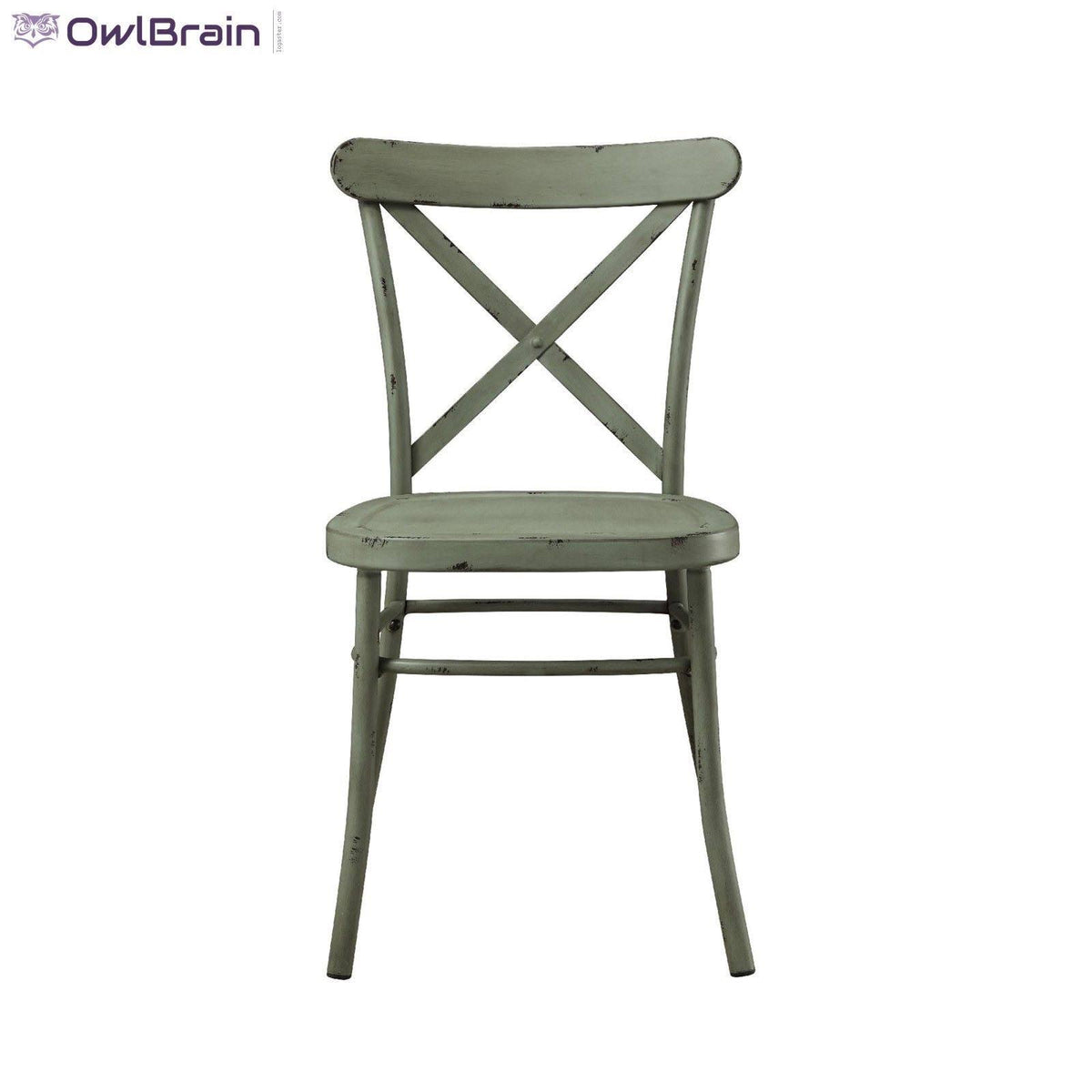 Distressed Green Dining Chair, Set of 2 B5329