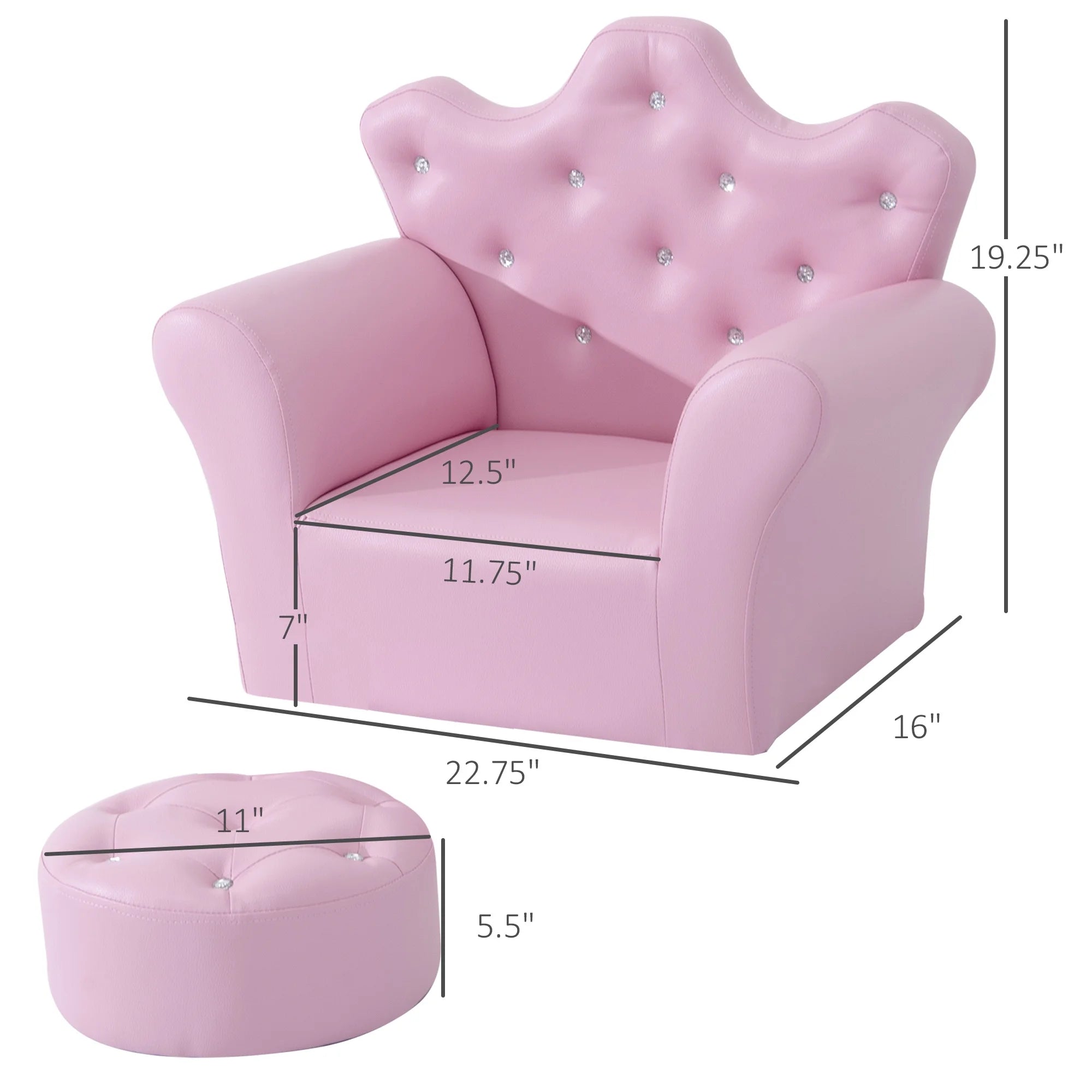Kids Sofa Set with Footstool K768297
