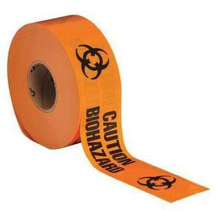 Orange/Black Barricade Tape, 1000Ft x 3in G386