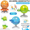 3 Pack Baby Rattles Set Suction Cup Toys U383861