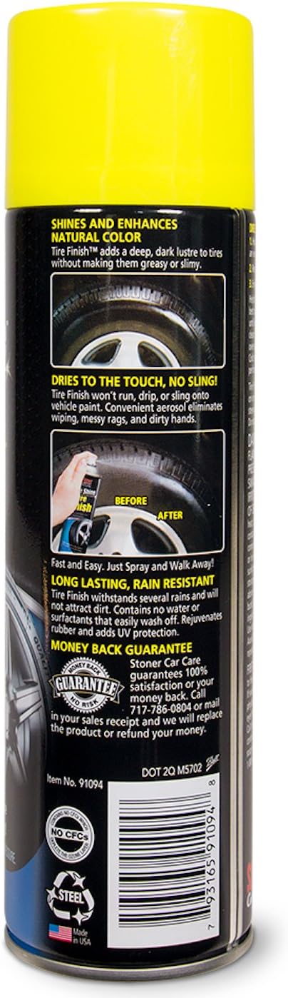 12-Ounce Non-Greasy Tire Finish Spray, Pack of 6 P147391