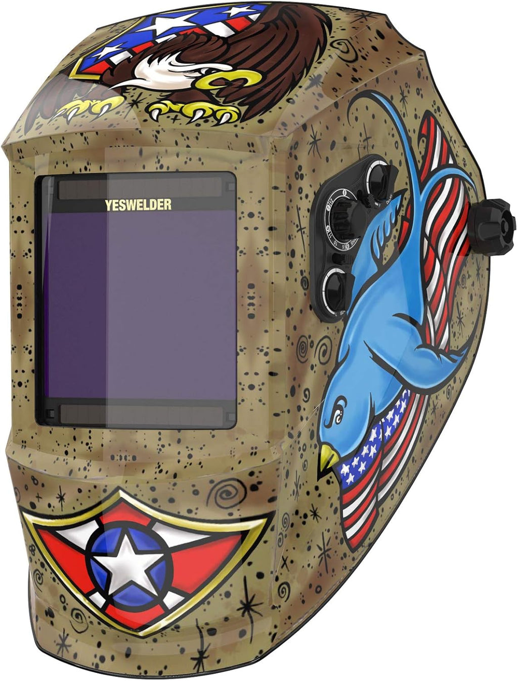 Auto Darkening Welding Helmet with Fan and Light K333