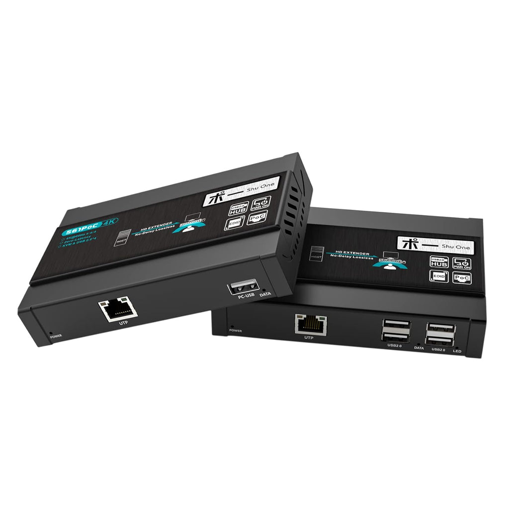 4K@60Hz HDMI KVM USB Extender, 60M via Cat5e/6, 4 Ports USB 2.0, HDMI 2.0 K197235