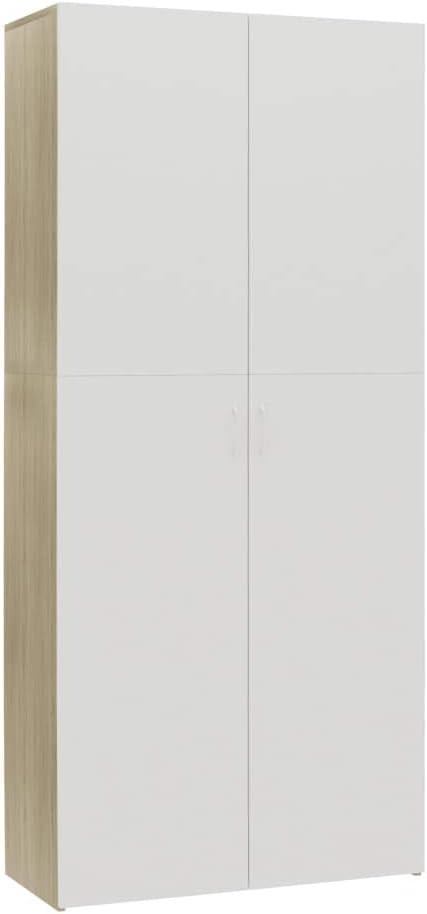 White and Sonoma Oak Shoe Cabinet F853490