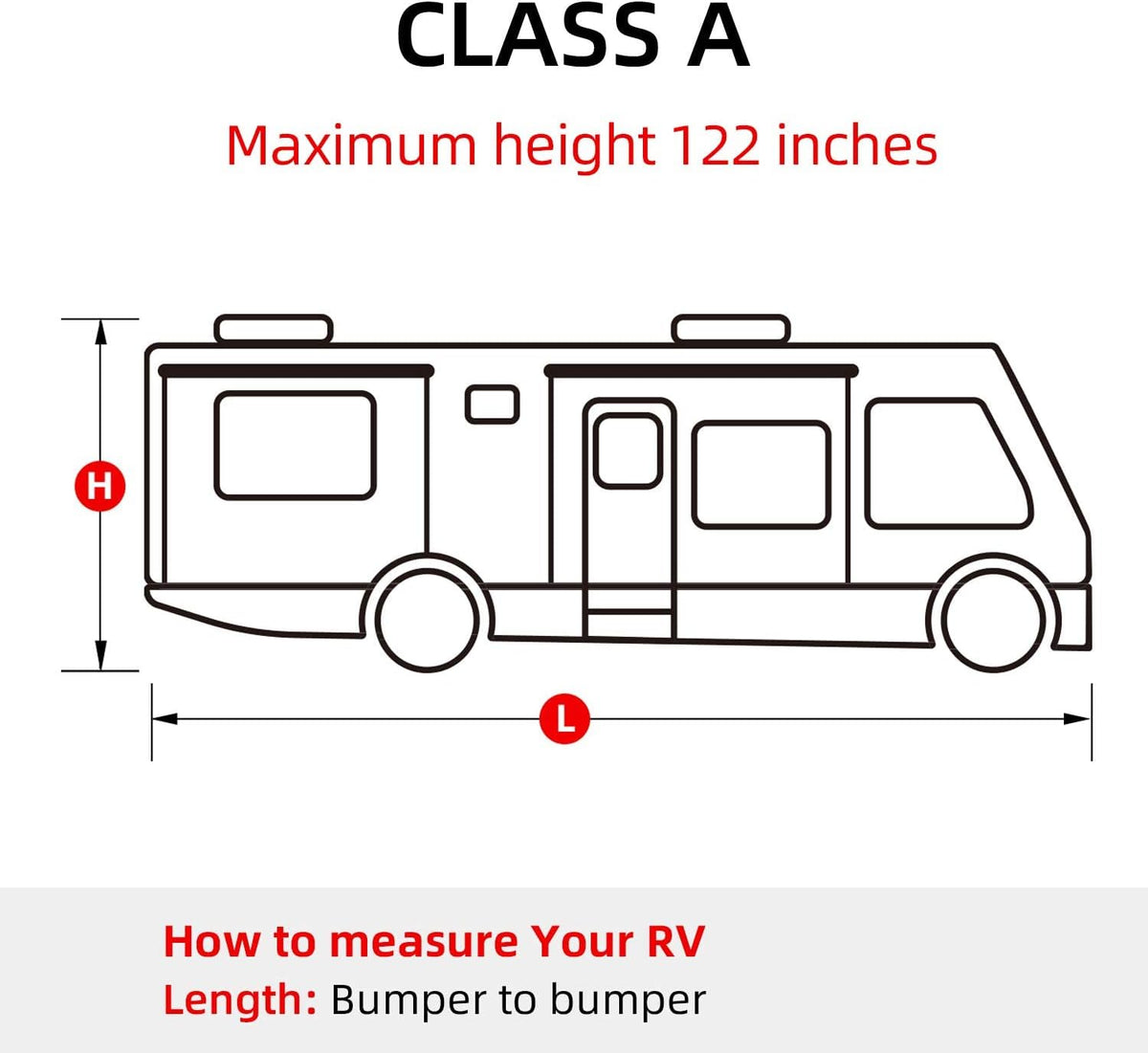 Grey 3 Layers Polypro RV Cover for 31-34Ft Motorhome U7415