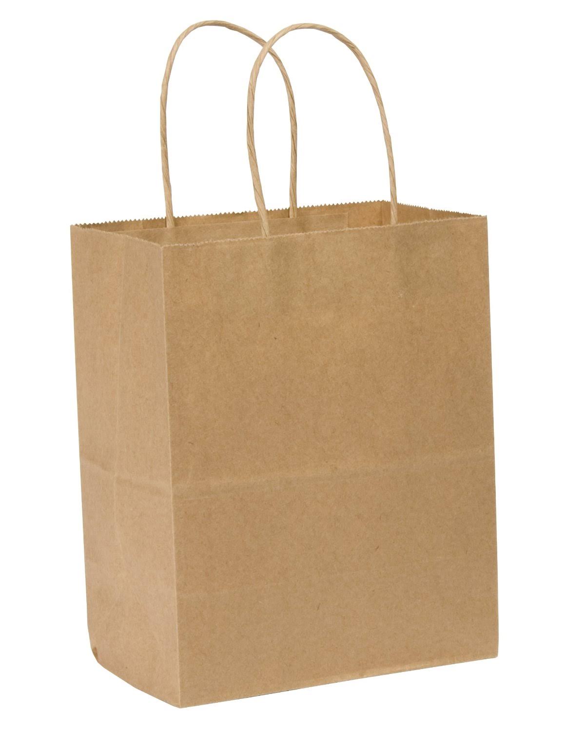 200-Piece Kraft Paper Shopping Bag with Handles B123
