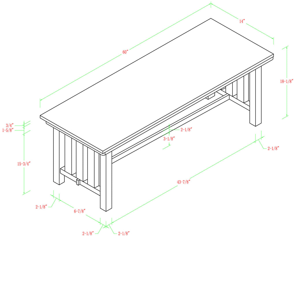 Cappuccino Wood Dining Bench A366916