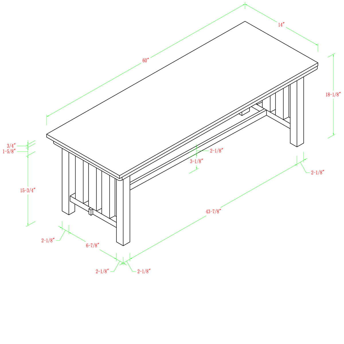 Cappuccino Wood Dining Bench A366916
