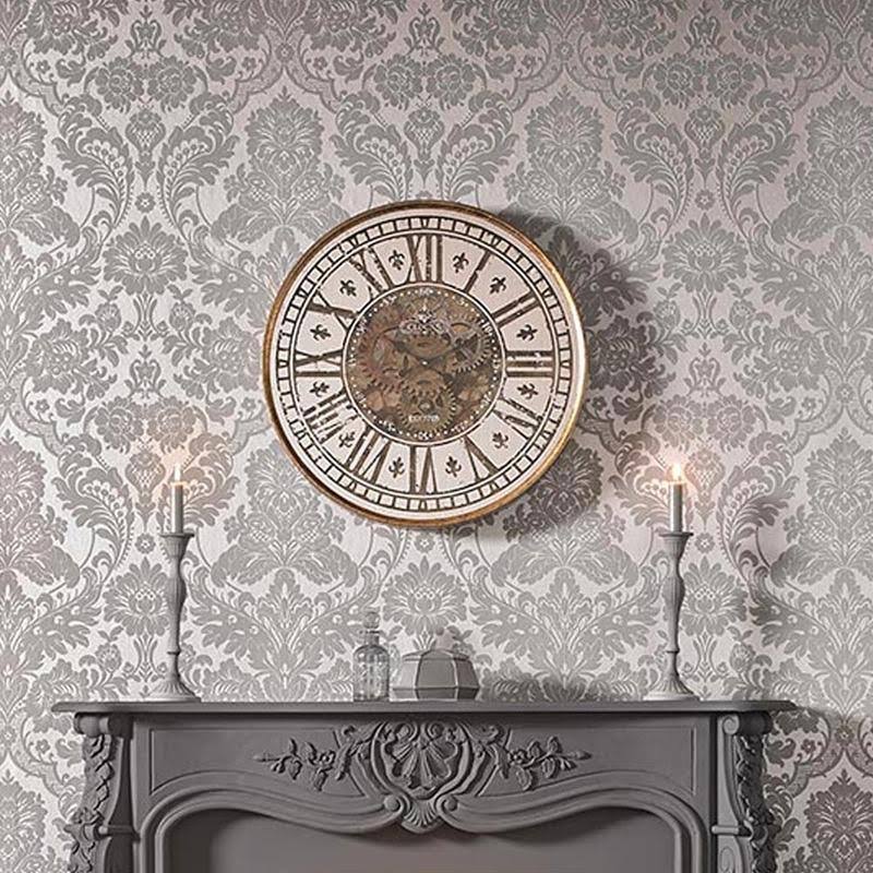 Gothic Damask Noir Wallpaper C69219