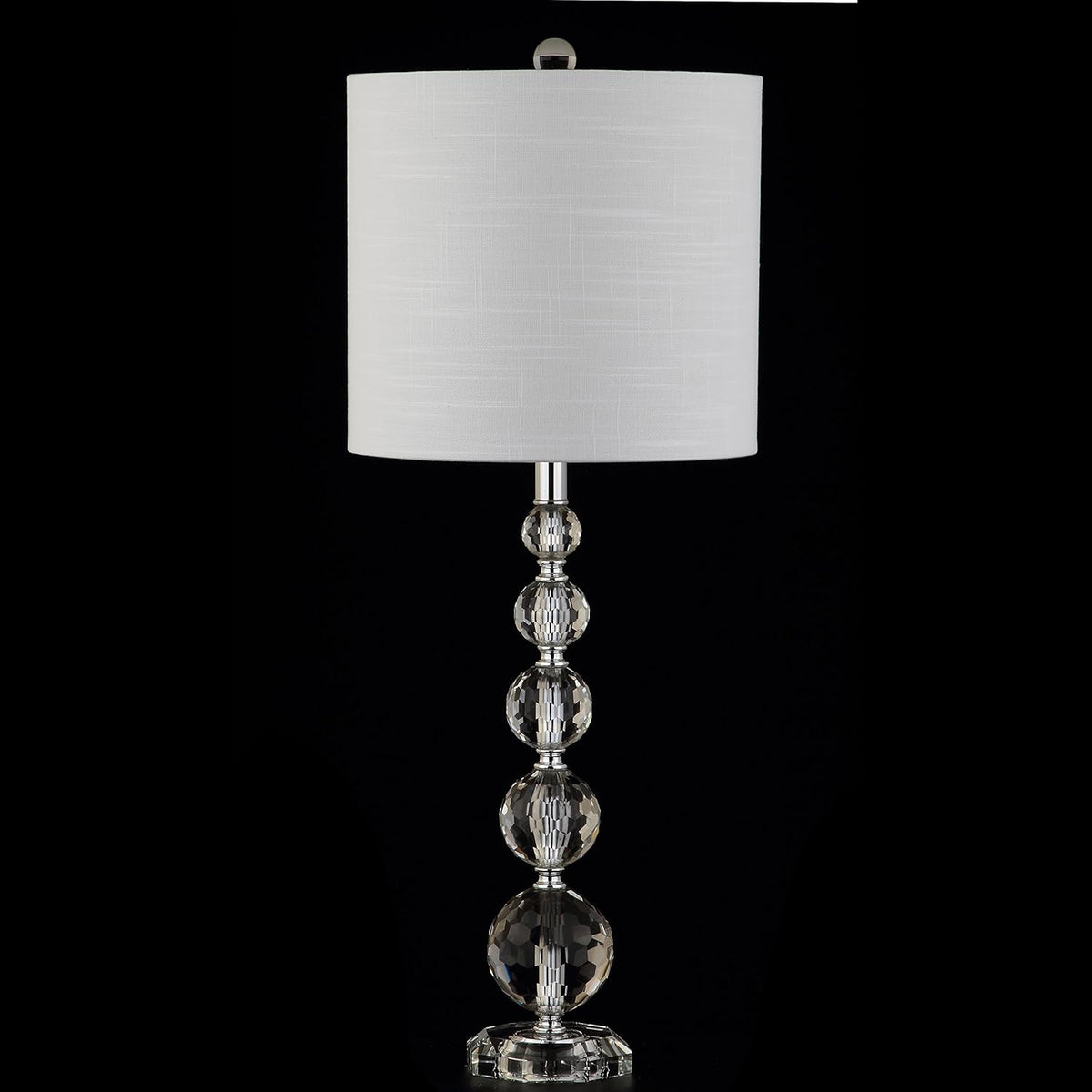 Crystal LED Table Lamp, Clear/Chrome, Set of 2 U4286