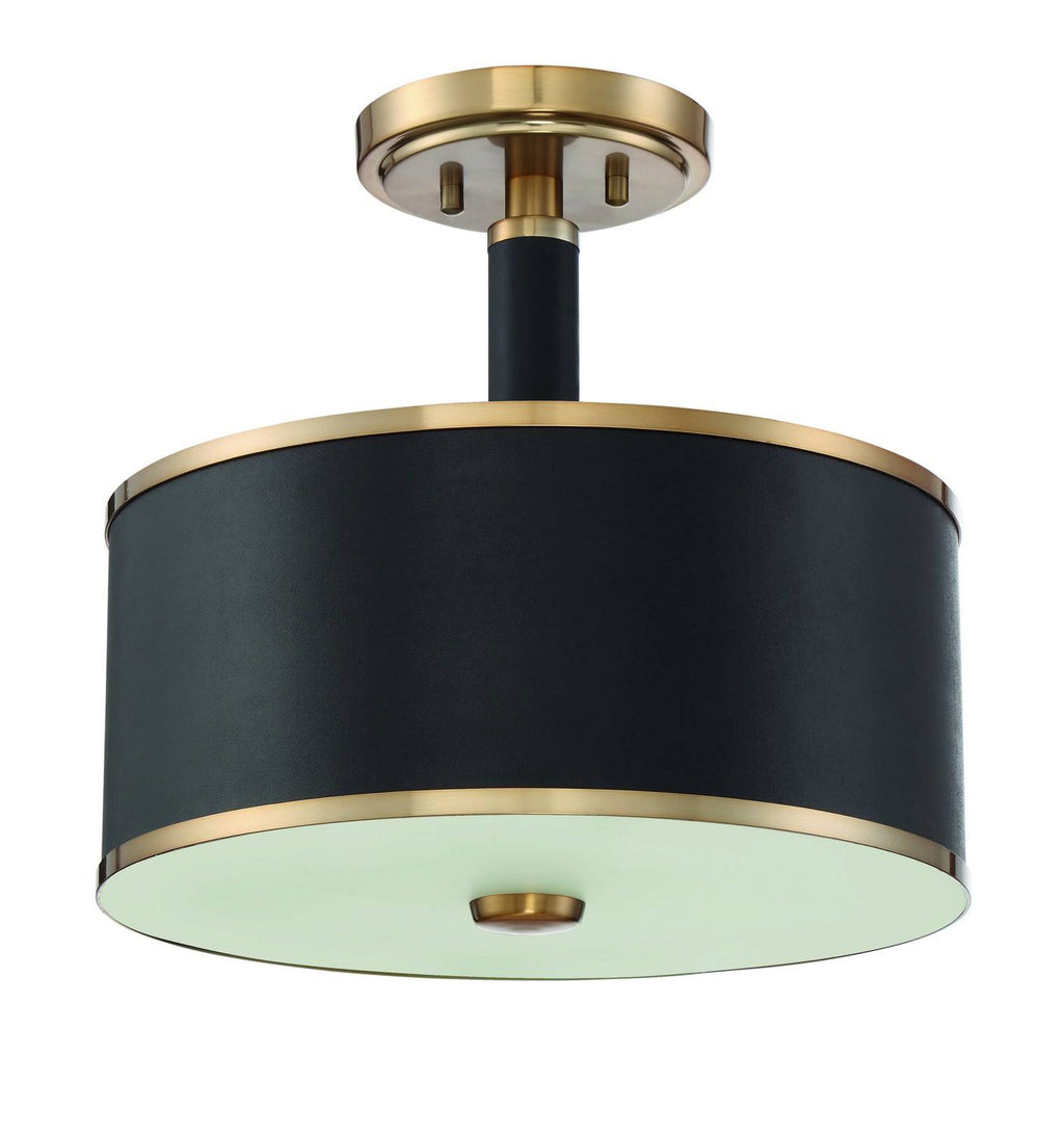Satin Brass Semi Flush 2 Light A5796