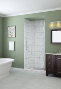 72x22 High x 36x22 Wide Frameless Shower Door Chrome T285